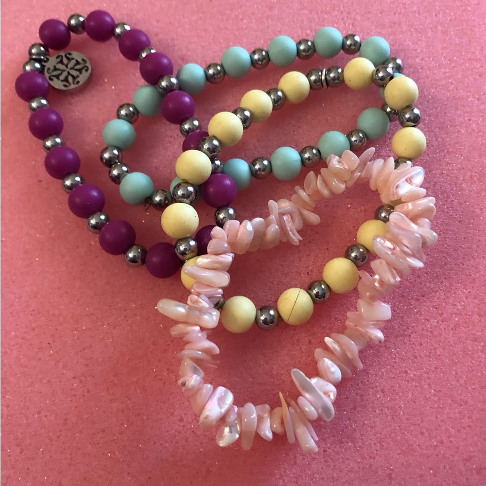 Lot of. 4 assorted bracelets including  some from Rustic Cuff.
